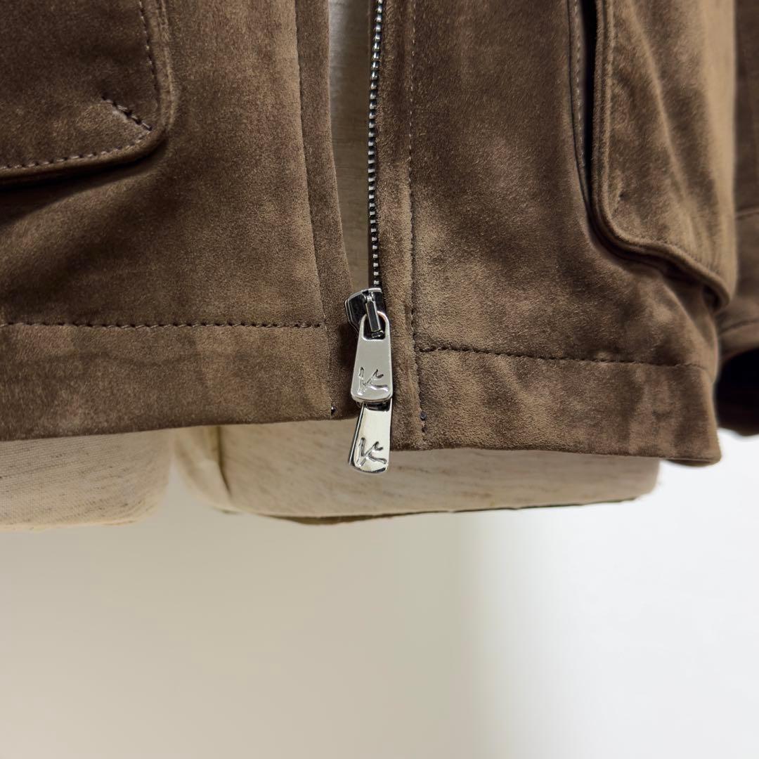 定価56万円 イザイア スウェードレザーM65ジャケット ブルゾン