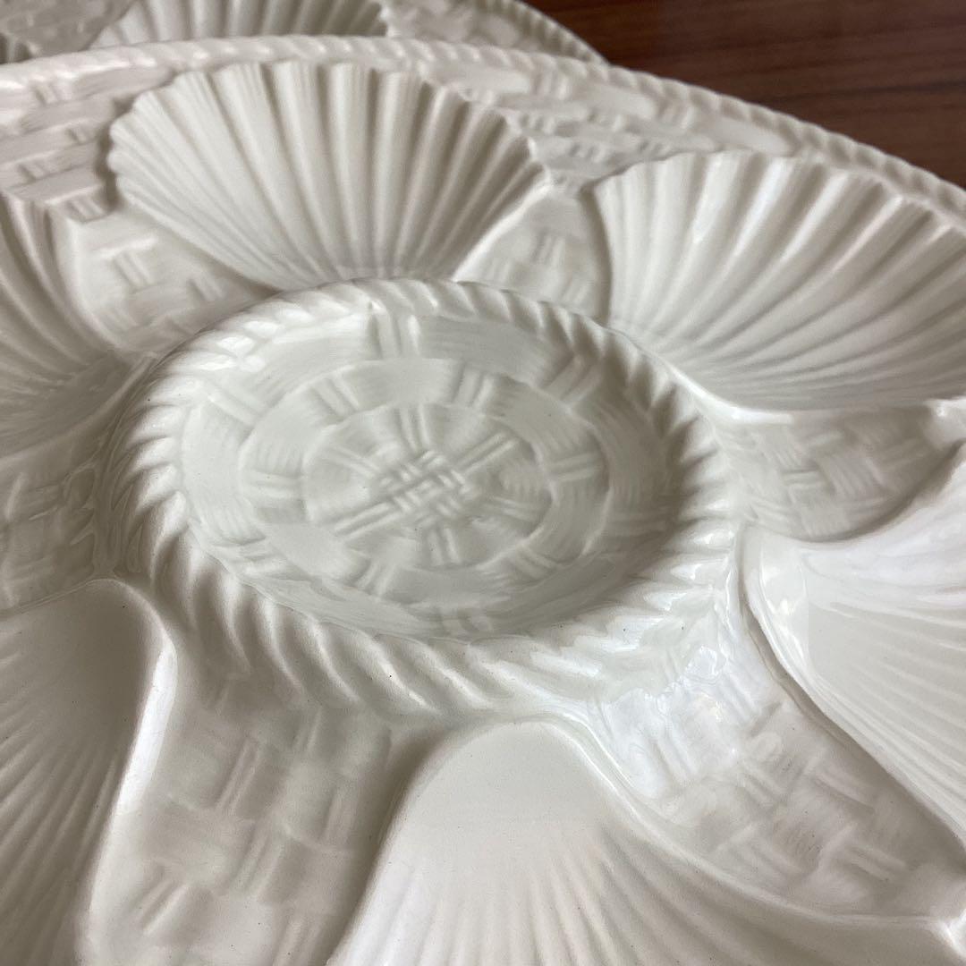 フランスアンティーク ♧ ロンシャン ♧ オイスタープレート24cm x2枚