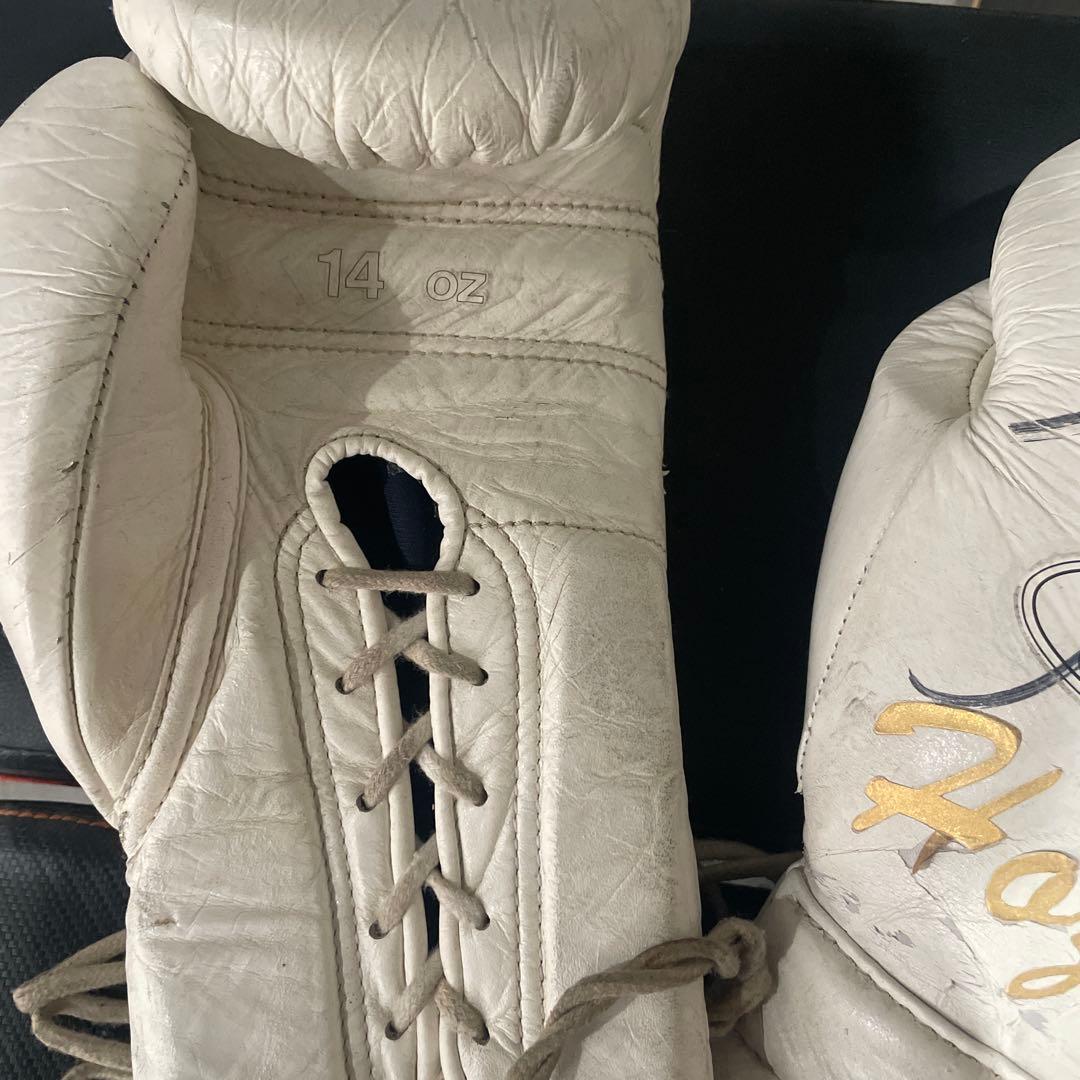 長谷川穂積　実使用直筆サイン入りグローブ