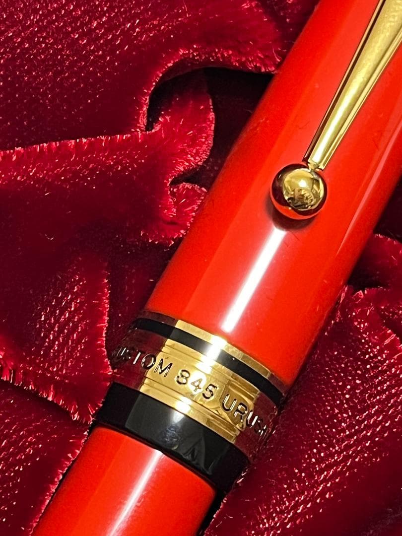 【新品希少】PILOTカスタム845朱漆太字18K万年筆