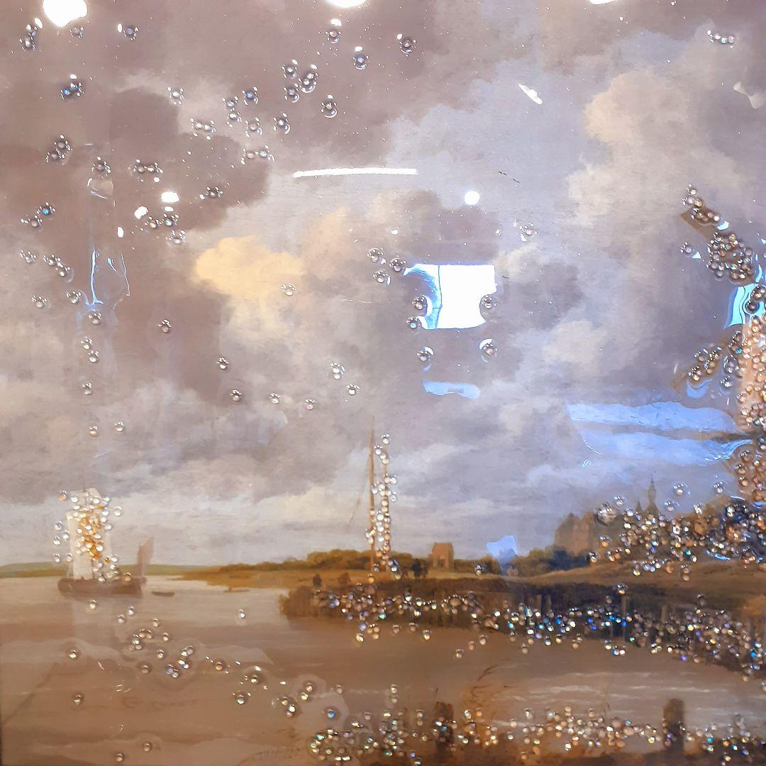 輸入雑貨　天然水晶石　『ロイスダールヴェイクの風車』　クリスタルアート