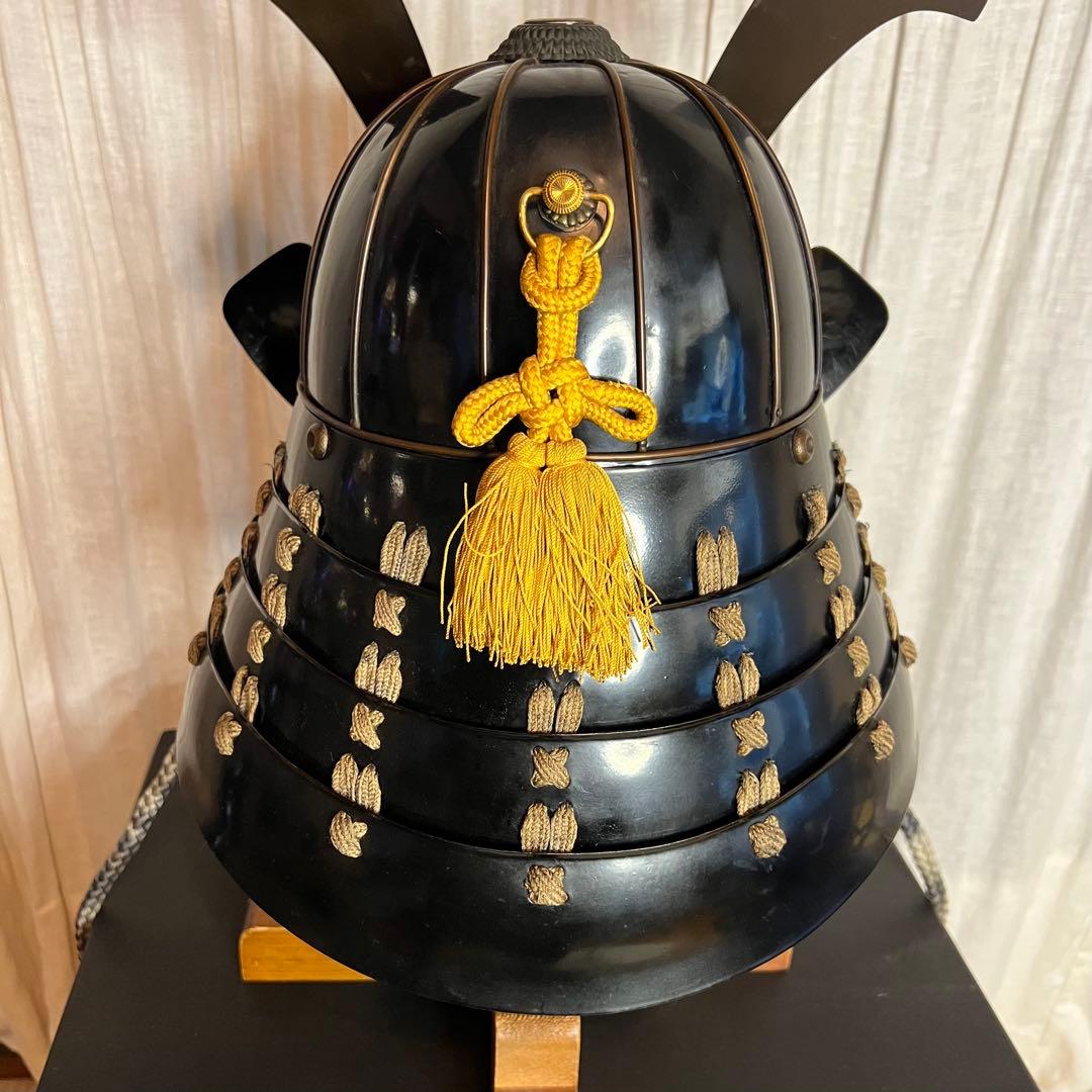 【Patra】丸武産業製【鎧•甲冑】黒色紺糸威当世具足【鎧立て•櫃付】