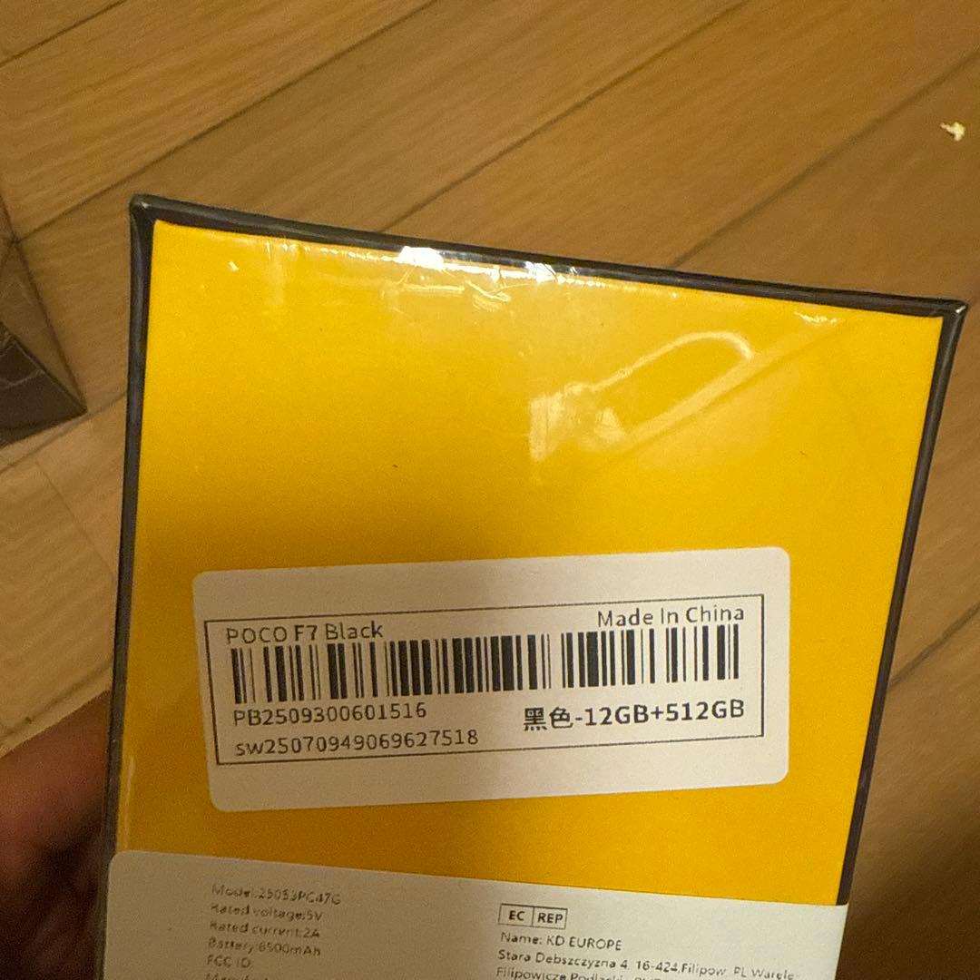 POCO F7 ブラック 12GB RAM 512GB ROM