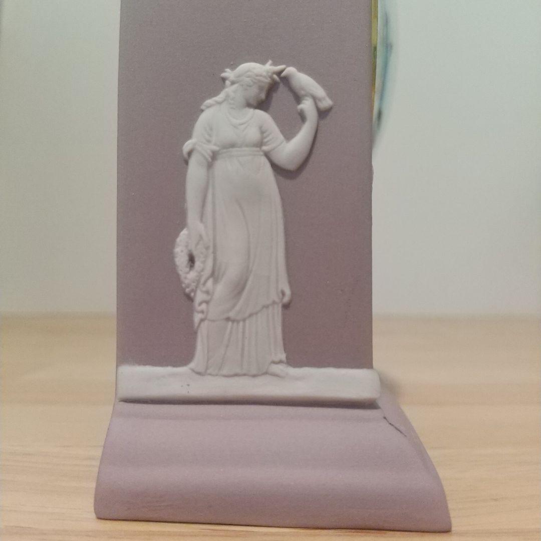 C*y様 ウェッジウッド ライラック 希少色 グリシャンクロック ジャスパー 置