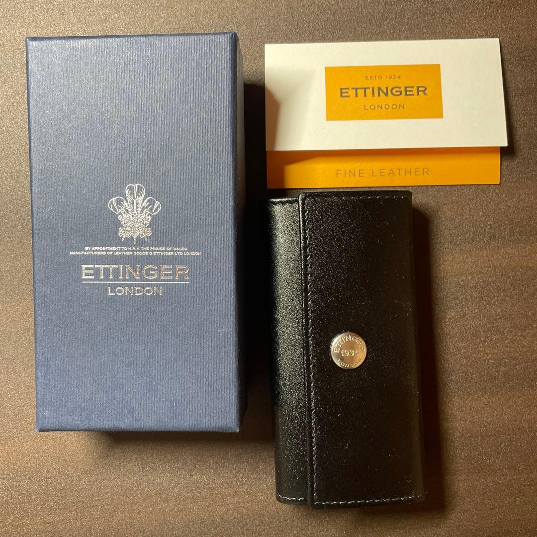 【新品・未使用】ETTINGER キーケース Black/Orange