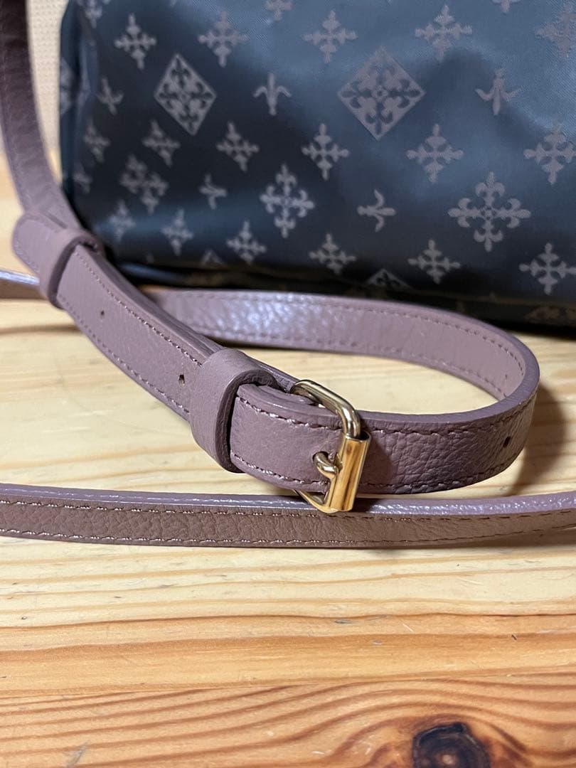 a340/極美品★russet グレー/ピンク ショルダーバッグ