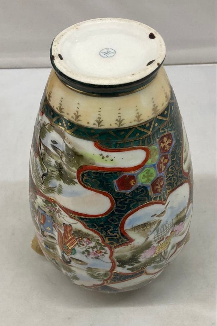 B387s 「名所美人図 花生」ノリタケ　明治時代　輸出　スパイダーマーク