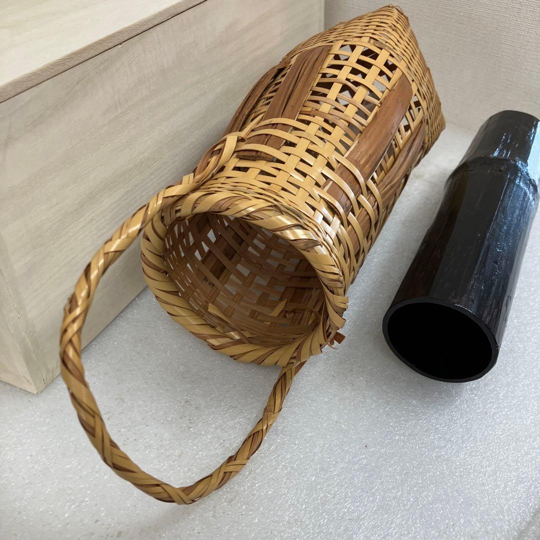 華道道具　花入　手向籠　竹編花入　升友斎　N123TKH