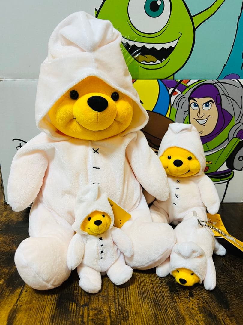 星のプーさん　きらきら星　ぬいぐるみ　プラッシュチェーン　マスコット　4点セット