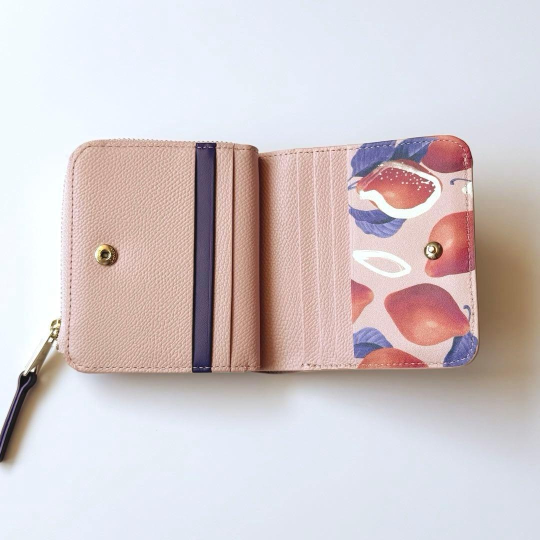 Paul Smith ポールスミス 二つ折り財布 折財布 レモンプリント ピンク