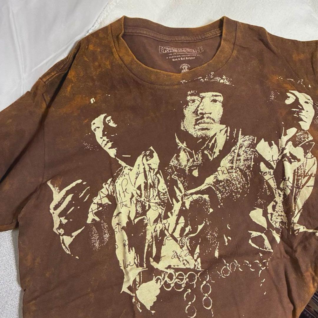 00s ジミヘン Jimi Hendrix サイケ 茶 タイダイ Tシャツ L
