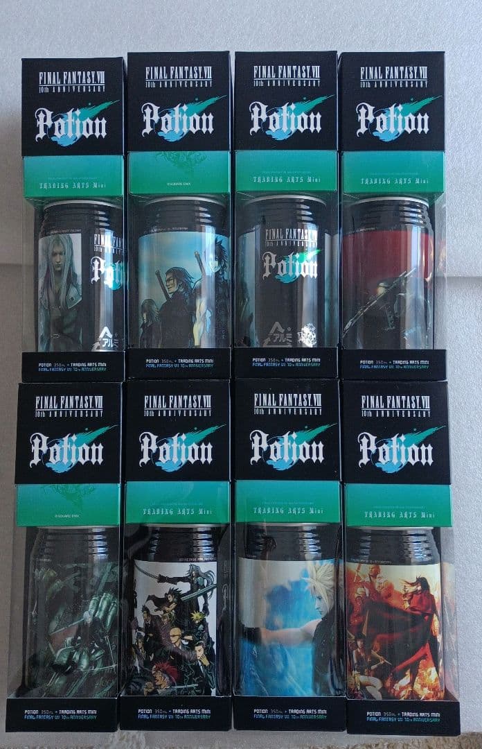 FINAL FANTASY VII ミニフィギュアセット＆空缶(洗浄済) 全8種
