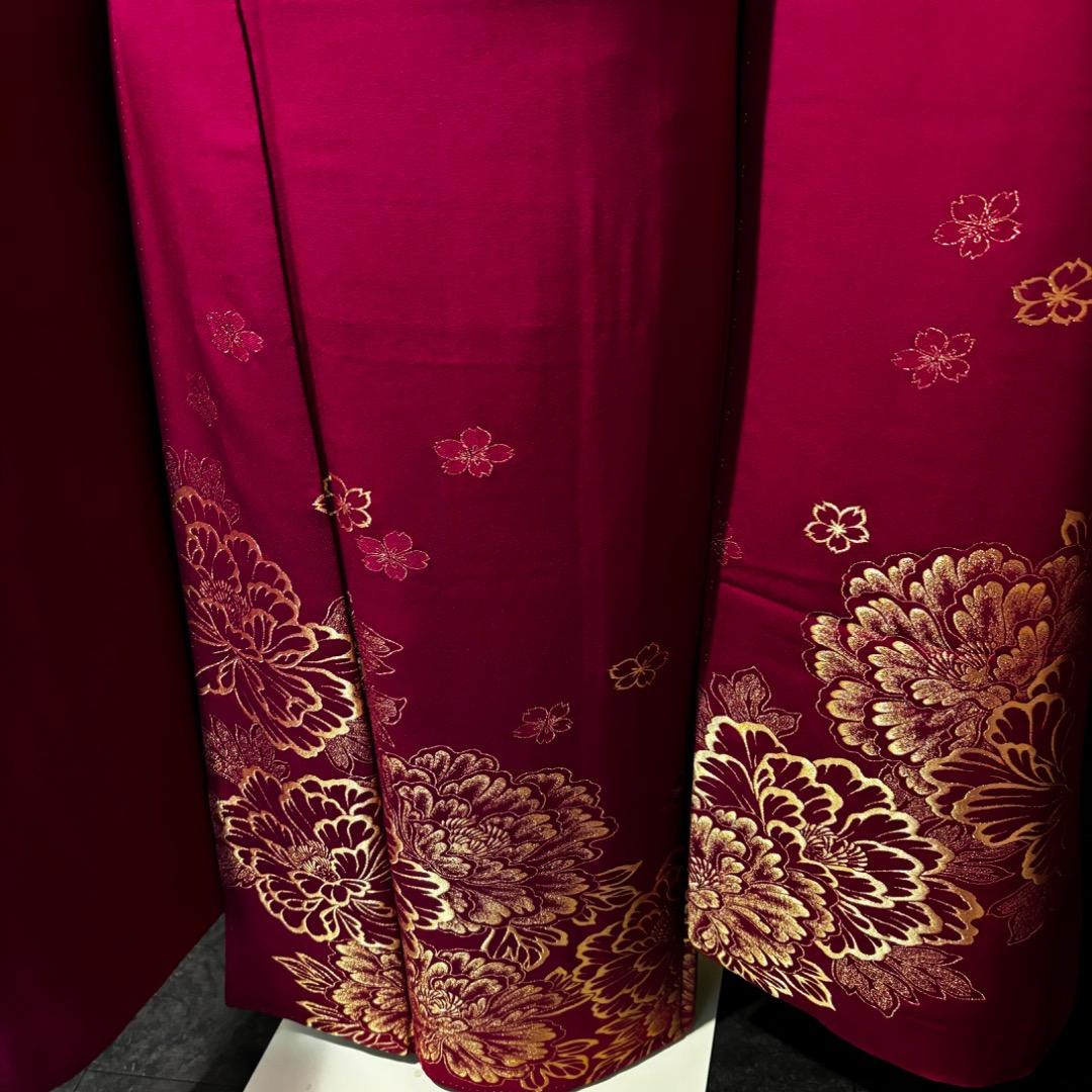 美品　牡丹　無地　金糸　珍品　逸品　振袖　フルセット 振り袖