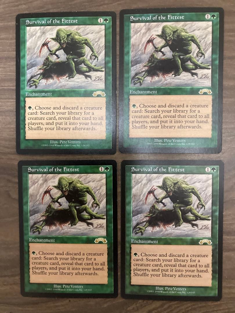 適者生存 Survival of the Fittest 4枚セット 英語