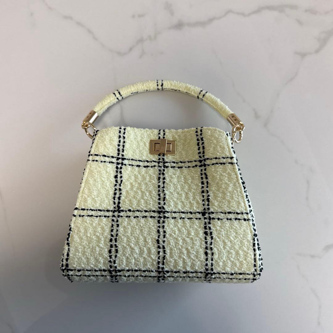 sheller ハンドバッグ　ツイードバッグ