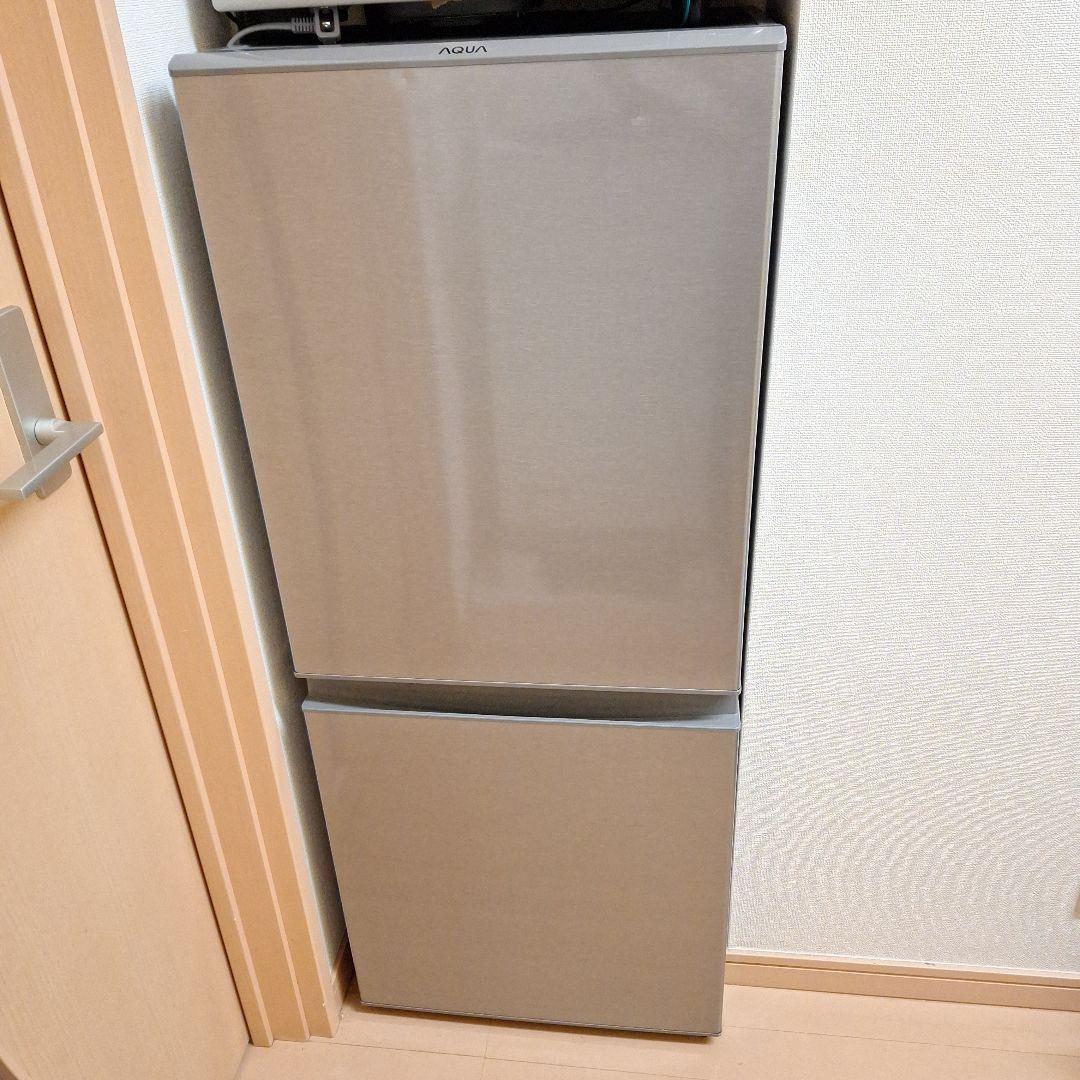 AQUA 2ドア冷蔵庫 シルバー 126L　2021年製