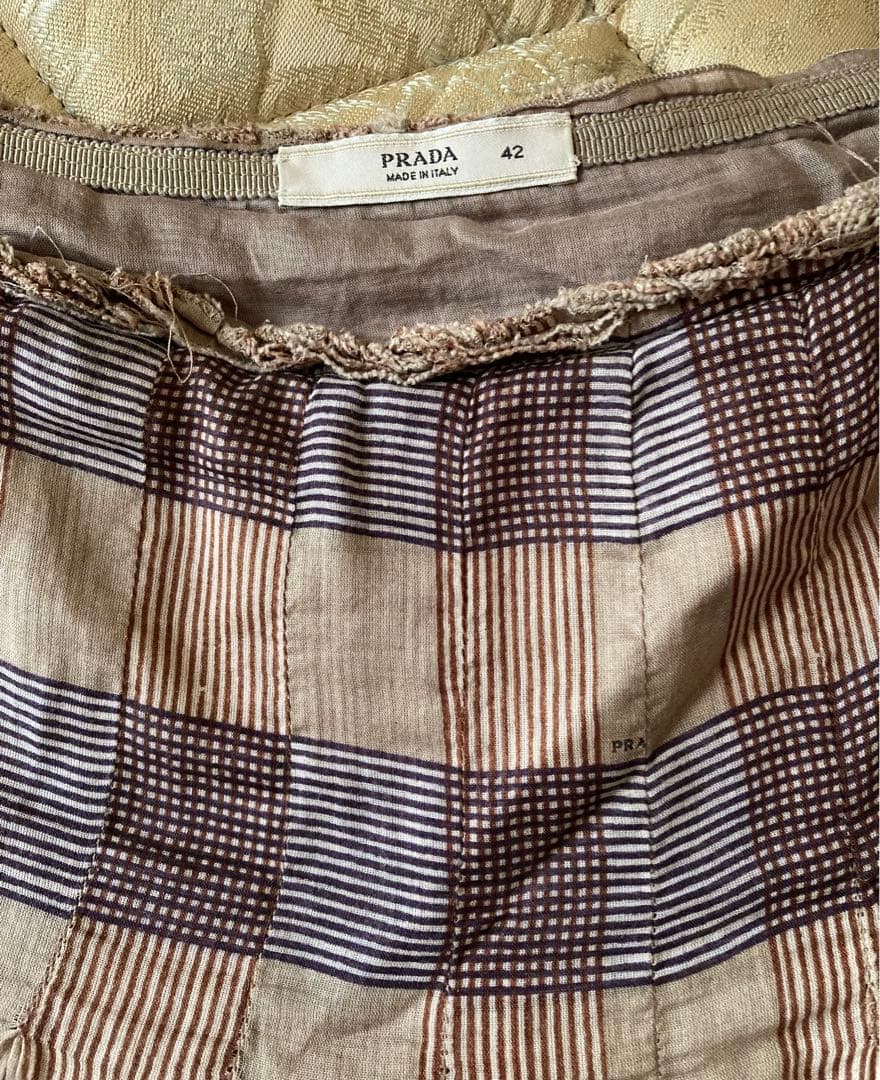 PRADA プラダ スカート 42 チェック柄 ワンピース セーター Tシャツ
