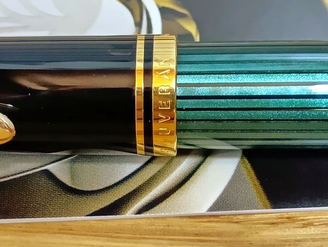 Pelikan　万年筆　 スーベレーン　M600　緑縞　B　太字