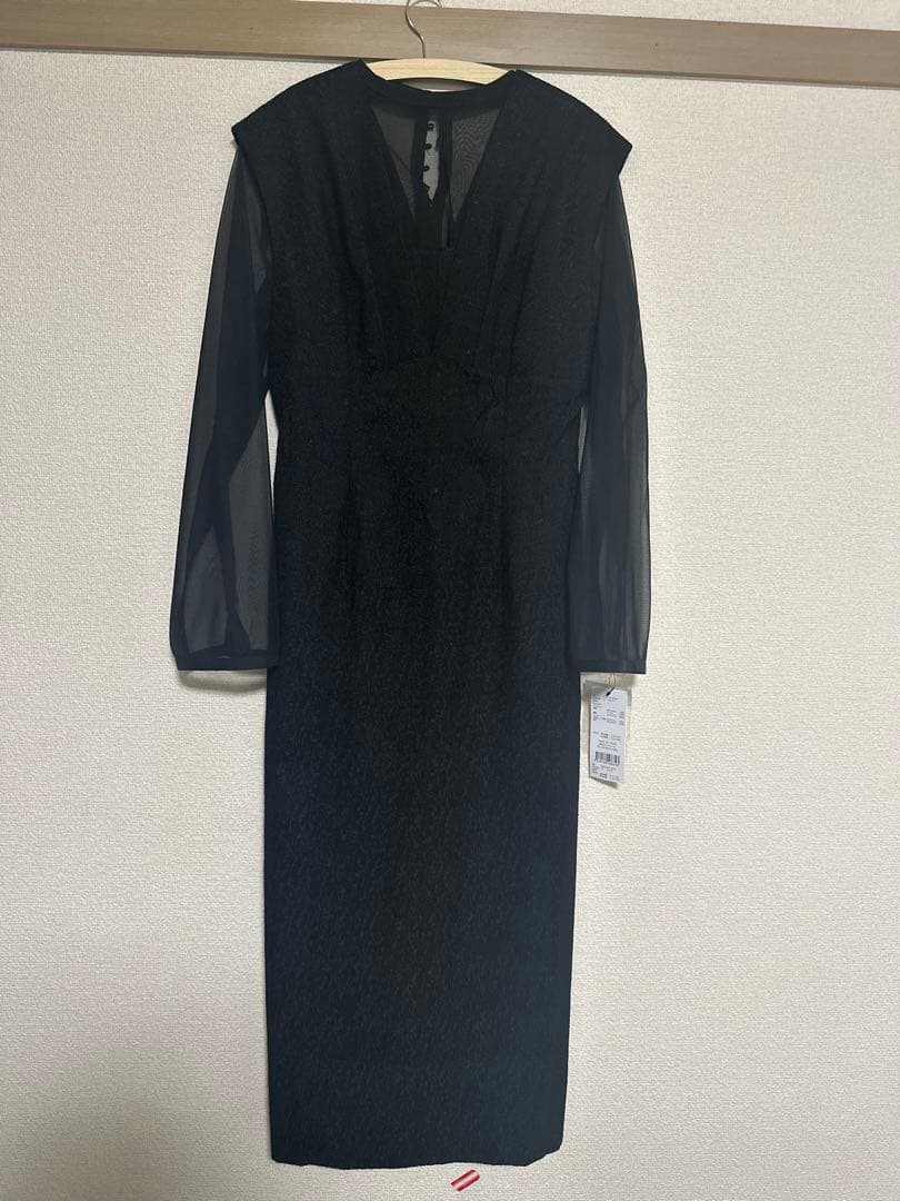 【ANDRESD】V line jacquard dress ジャガードドレス