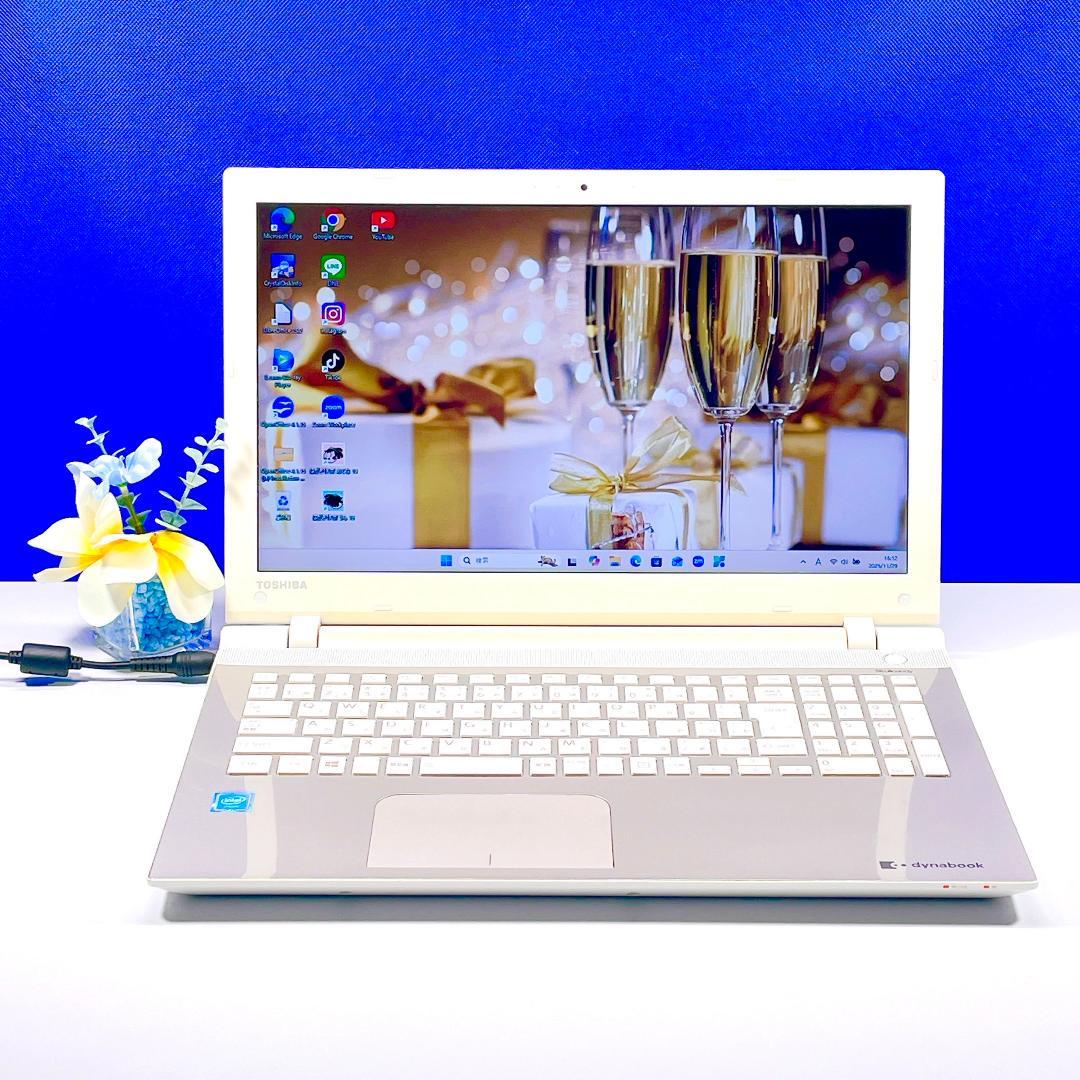 すぐ使える！Windows11✨快適SSD✨東芝ゴールドノートパソコン薄型カメラ