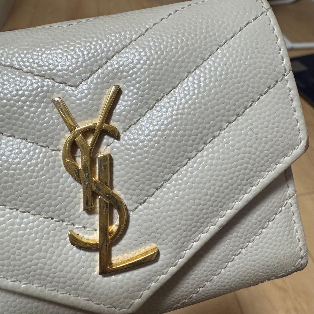 SAINT LAURENT 二つ折り財布 ホワイト