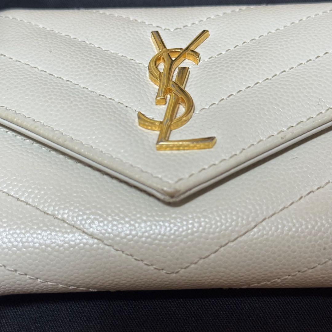 SAINT LAURENT 二つ折り財布 ホワイト