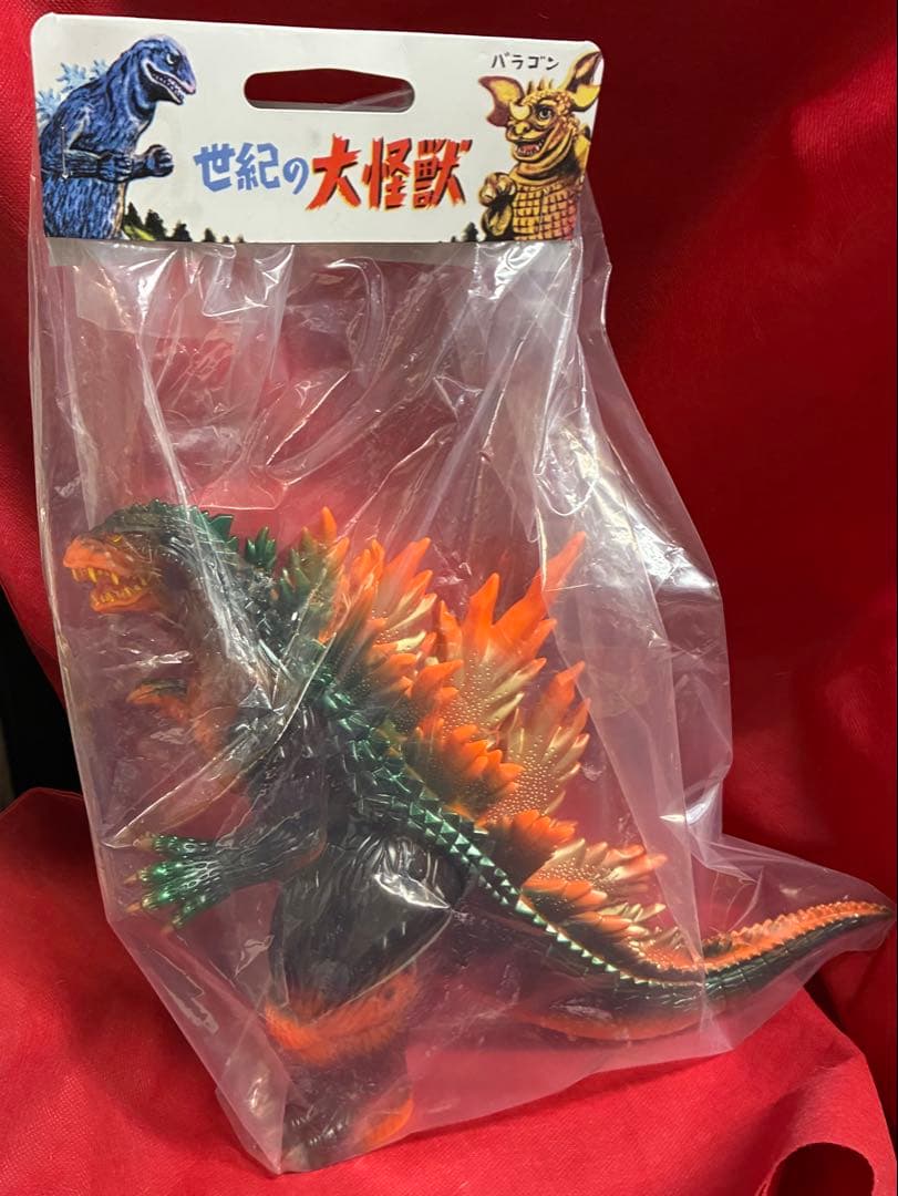 23cm！■【新品】マルサン ゴジラ '99 ミレニアム ソフビ / 橙