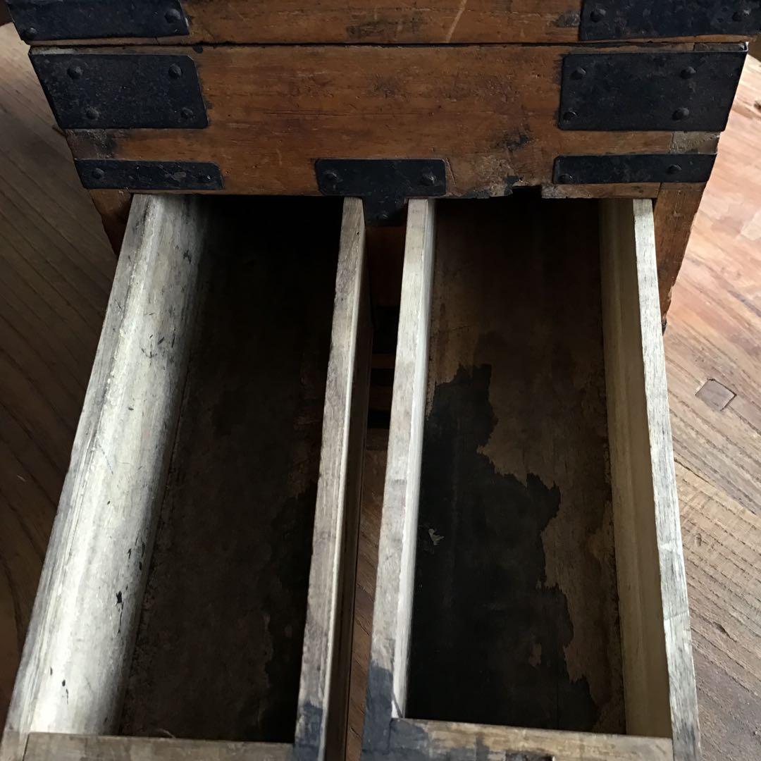 明治時代　時代箪笥 小箪笥 時代家具 レトロ家具 硯箱