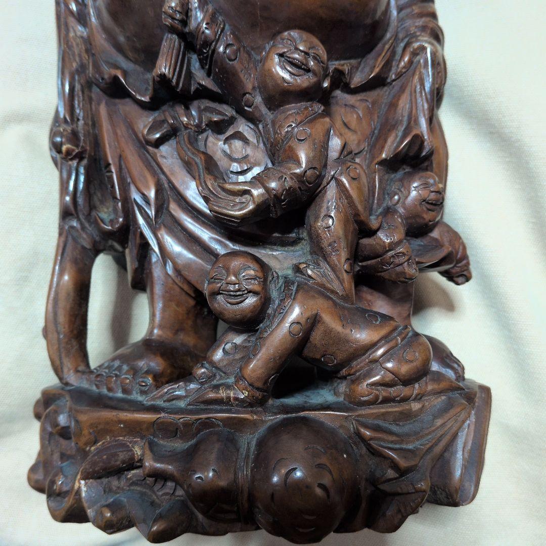 木彫り置物　布袋様