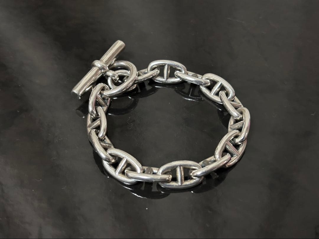 シルバー925アンカーチェーンブレスレットシェーヌダンクルMM