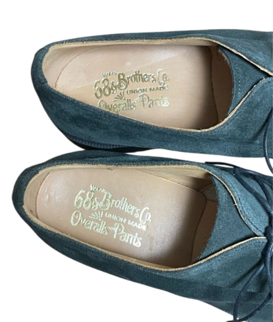 イギリス製 別注品 SOLOVAIR 3ホール レザーシューズ UK9 グリーン