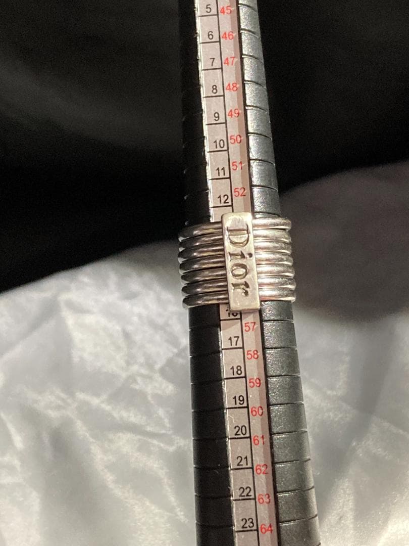 美品 Dior ディオール 7連 リング 指輪 シルバー 925 15号