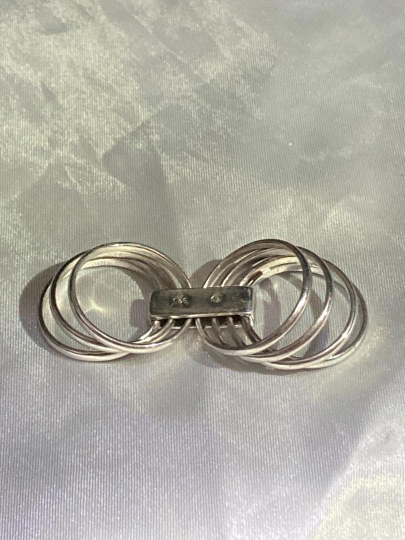 美品 Dior ディオール 7連 リング 指輪 シルバー 925 15号