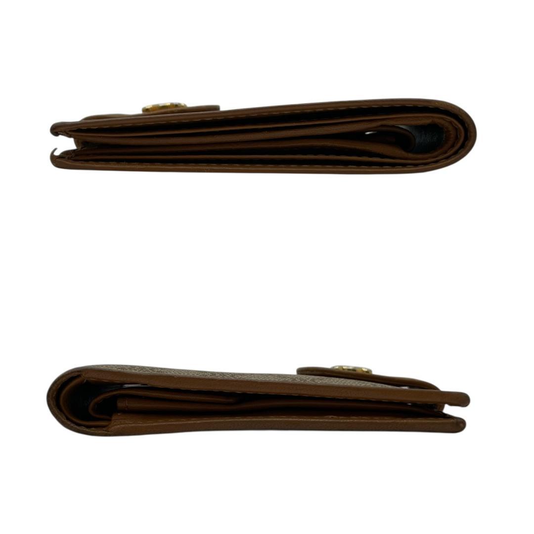 【美品】 CELINE セリーヌ 二つ折り財布 マカダム トリオンフ レザー