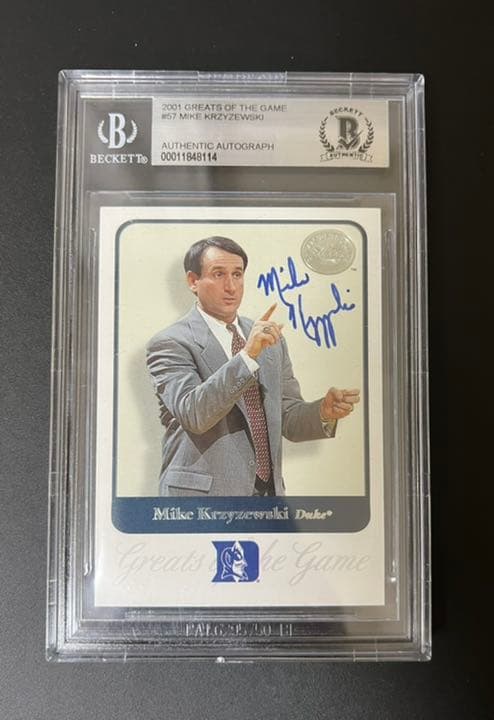 Mike Krzyzewski Coach K Auto NBA サイン カード