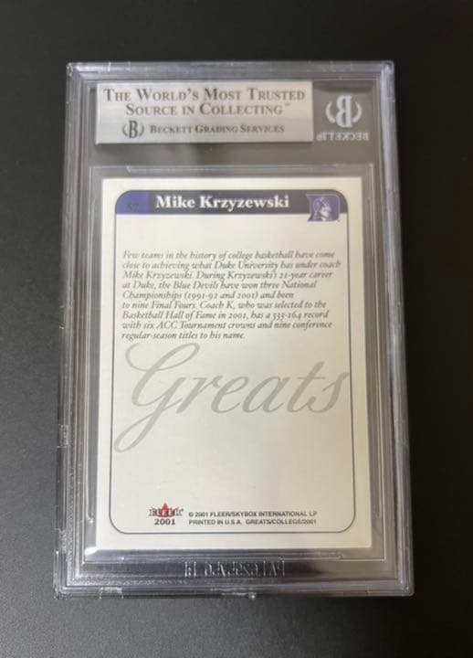 Mike Krzyzewski Coach K Auto NBA サイン カード