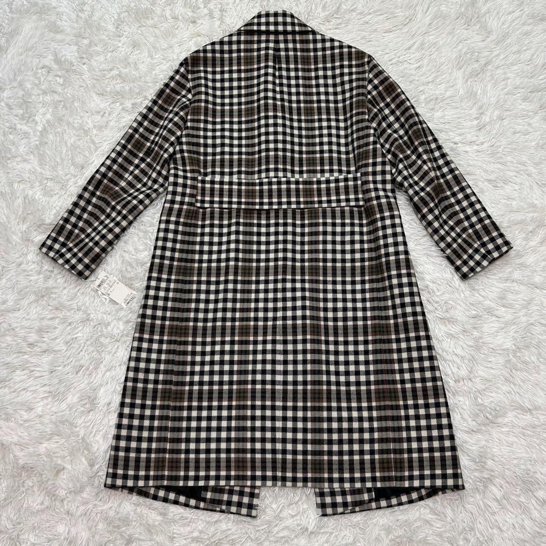 【新品】23区 チェスターコート タータンチェック ロング 38 M相当