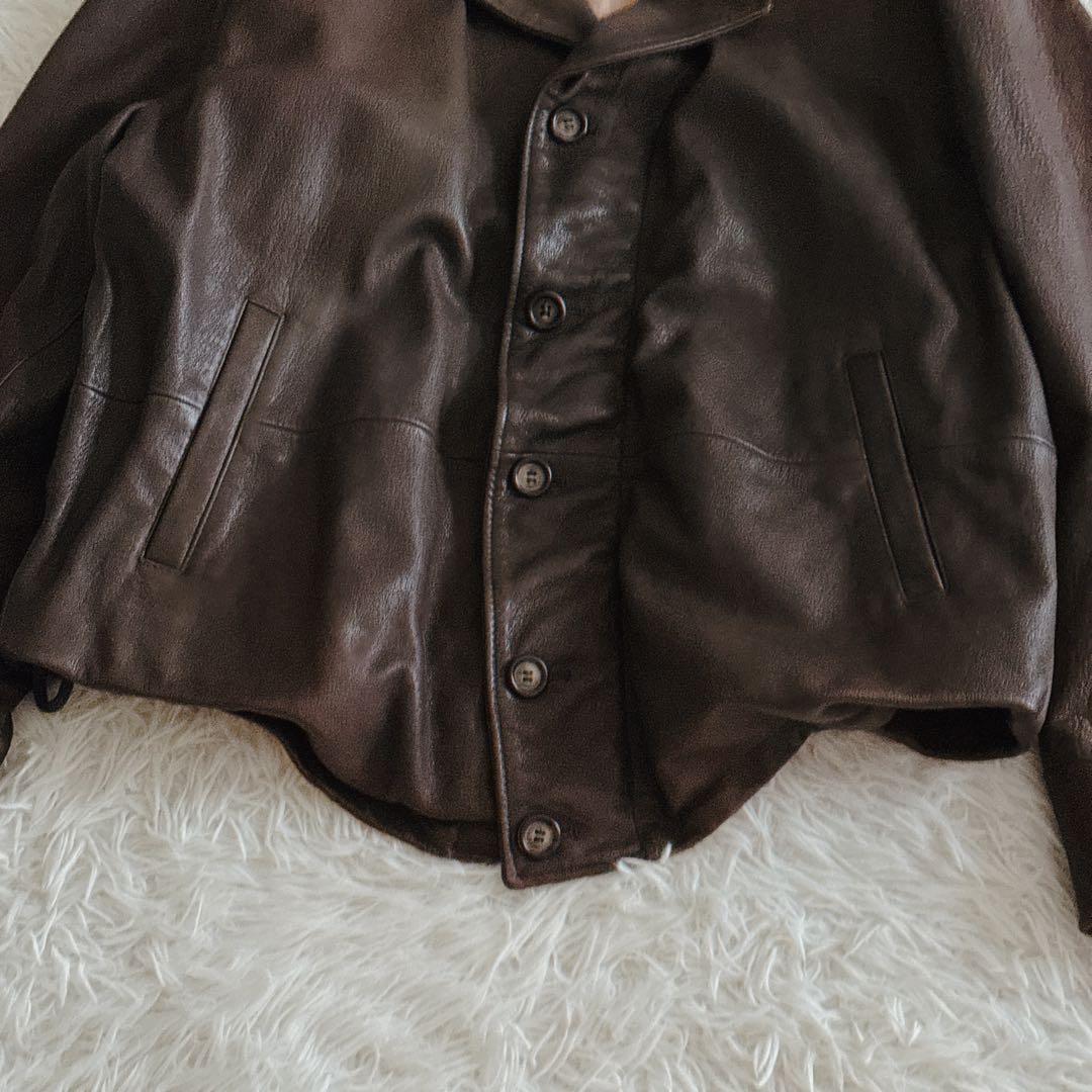 最高級✨ジョルジオアルマーニ レザージャケット 本革 メンズ 48サイズ
