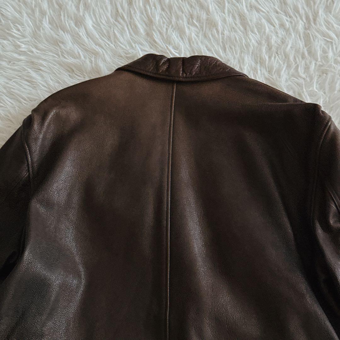 最高級✨ジョルジオアルマーニ レザージャケット 本革 メンズ 48サイズ