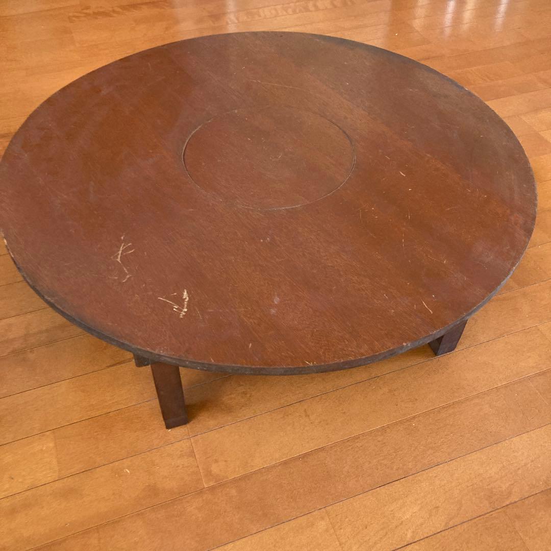 昭和 ちゃぶ台 丸 机 掘り 炬燵 七輪 卓袱台 レトロ ヴィンテージ