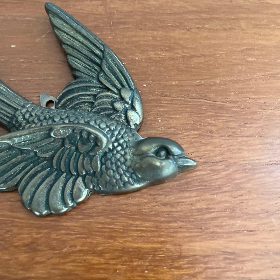レア✨　アンティーク　真鍮　幸せを呼ぶツバメ　燕