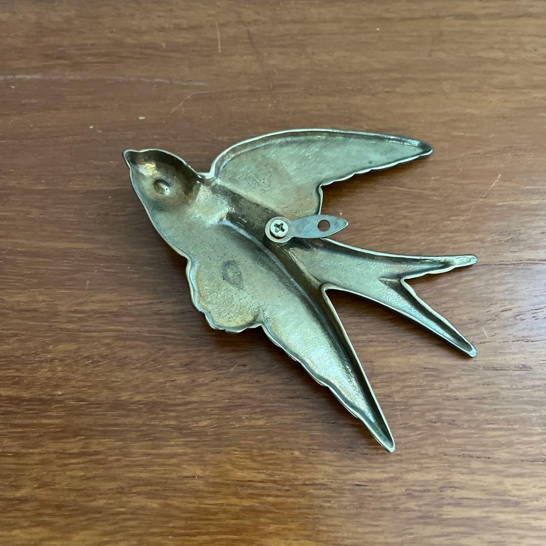 レア✨　アンティーク　真鍮　幸せを呼ぶツバメ　燕