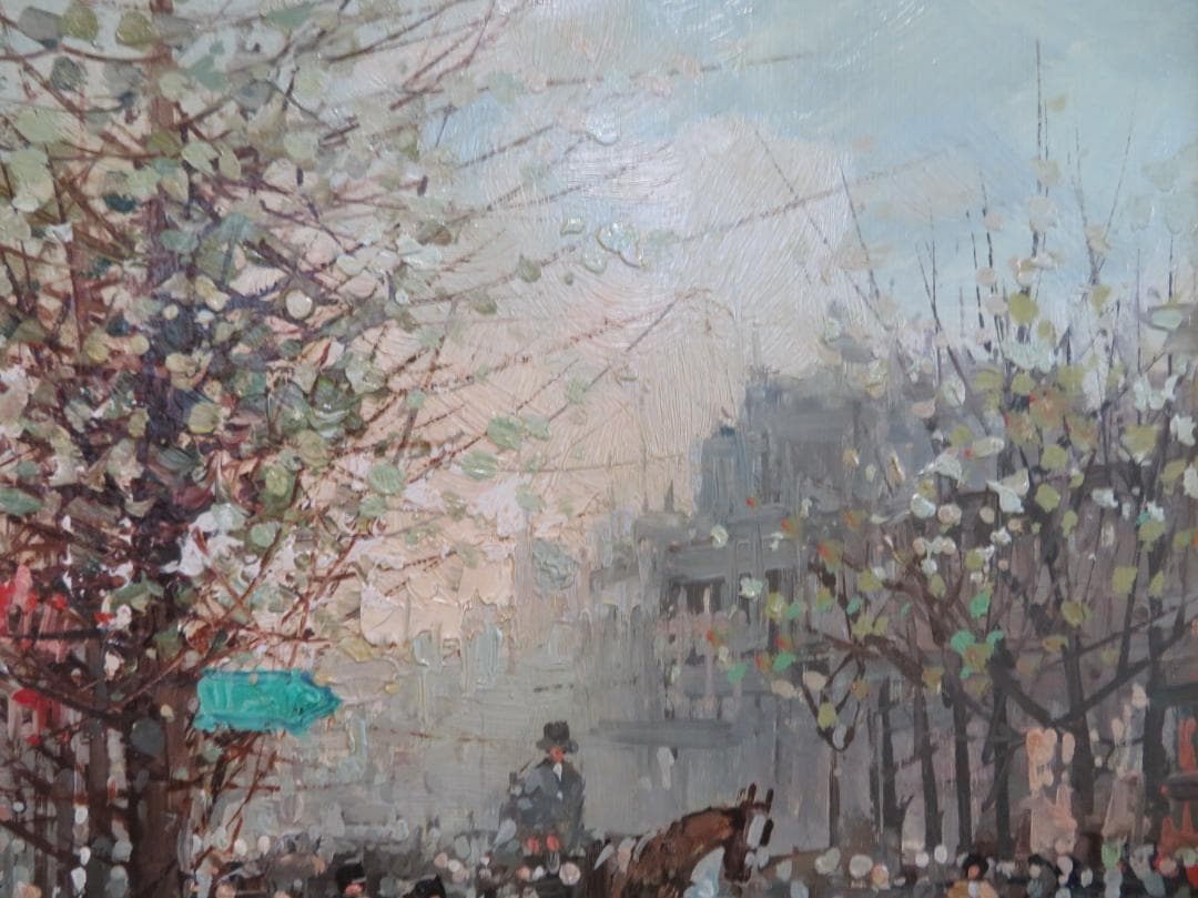 ◆Ｚampini Ａntonio　「街の景色」　油彩F6 号◆