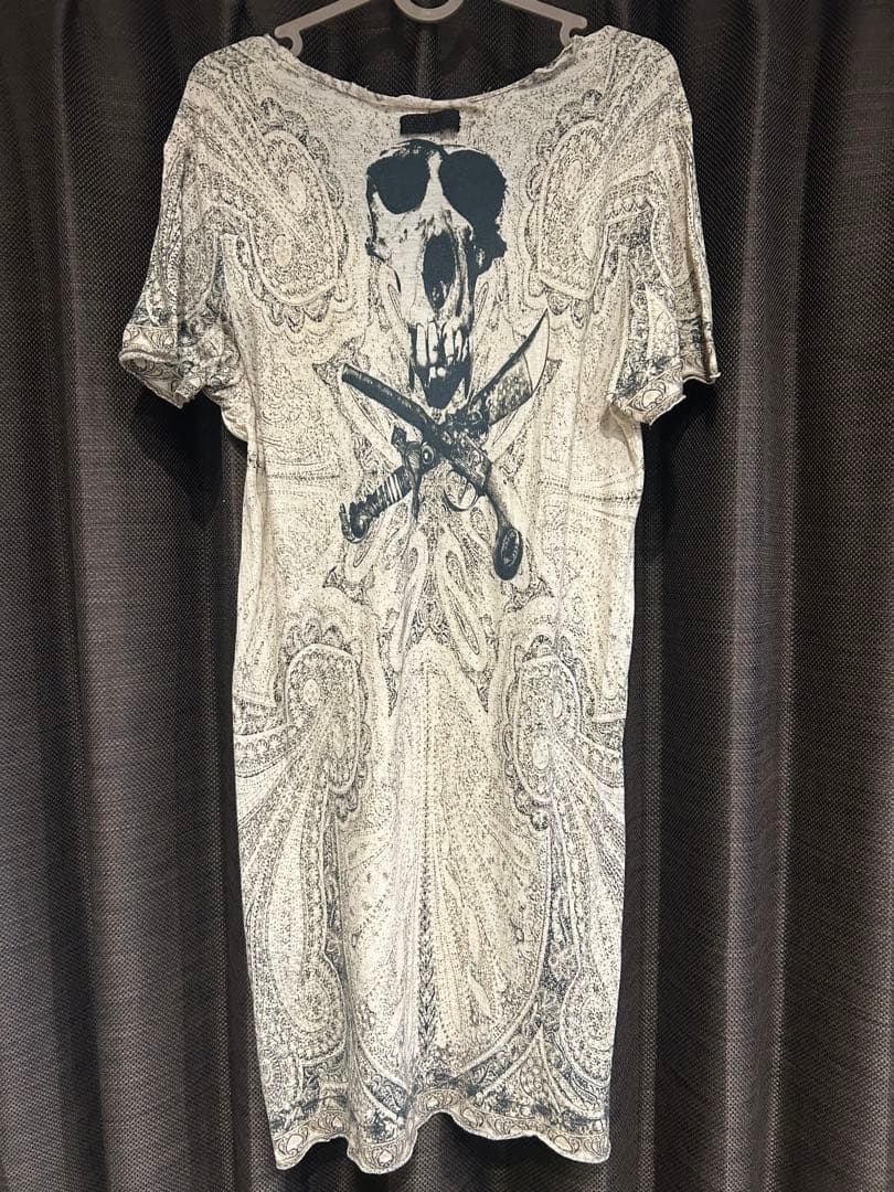 if six was nine スカルプリントTシャツ