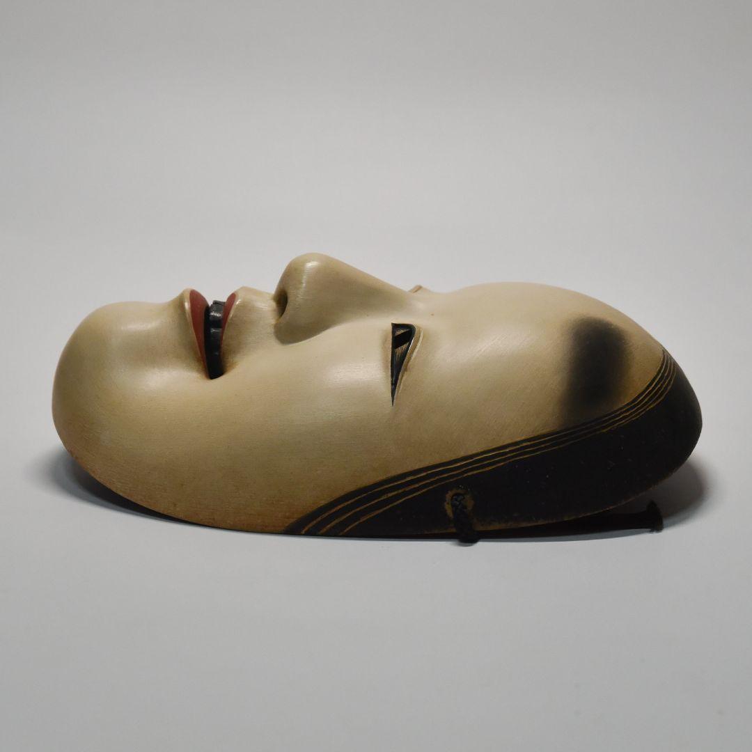 能面 小面 小倉宗衛作 箱入り 能面袋、新聞、購入時の領収書付き(A4)