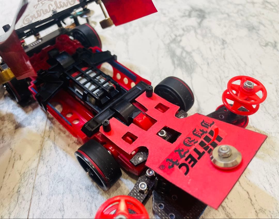 ミニ四駆　MSスギヤマ式フレキ　V字カット鳥居残し　２軸ATスラダン１軸アンカー