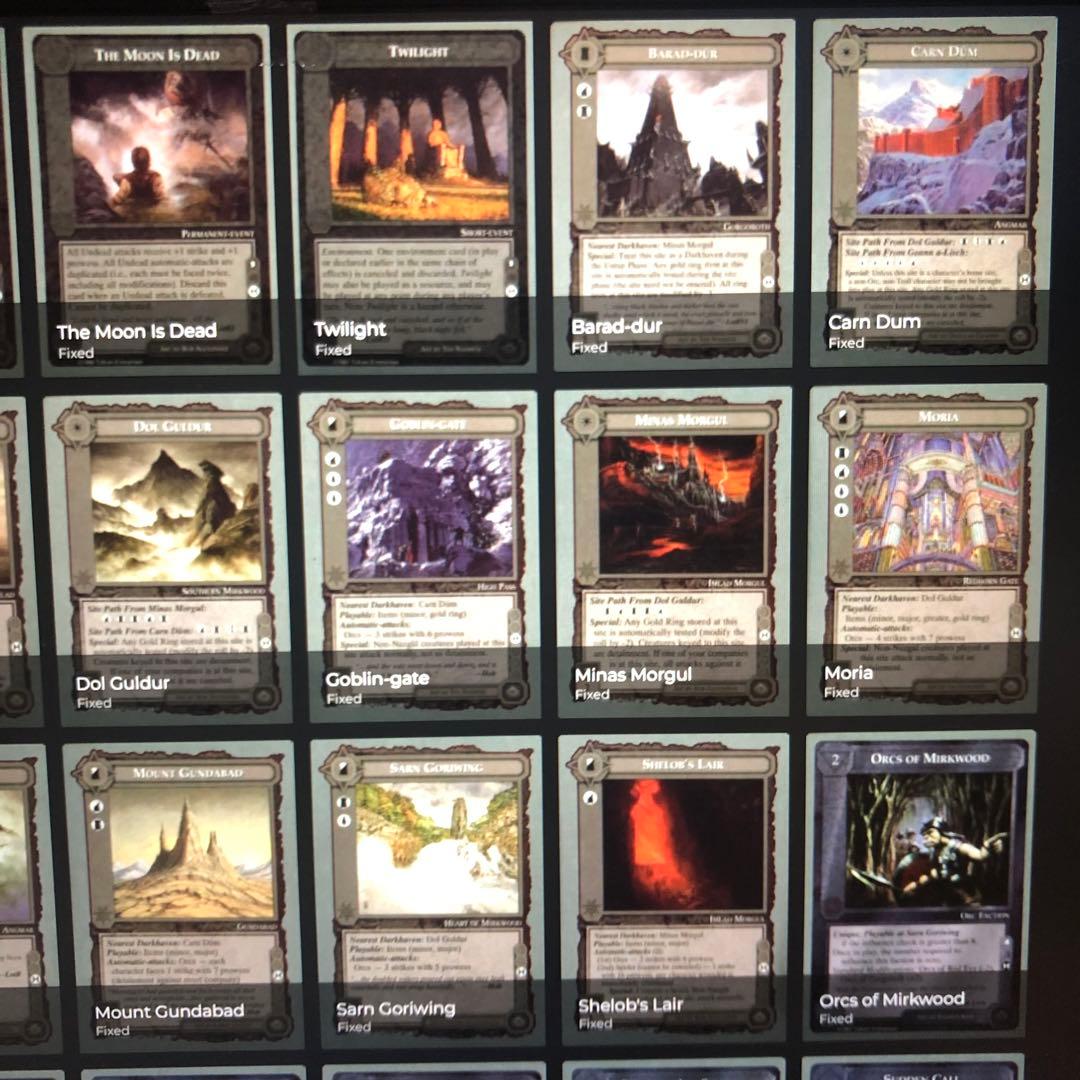 ミドルアース　カード　チャレンジデッキH ccg 指輪物語　希少