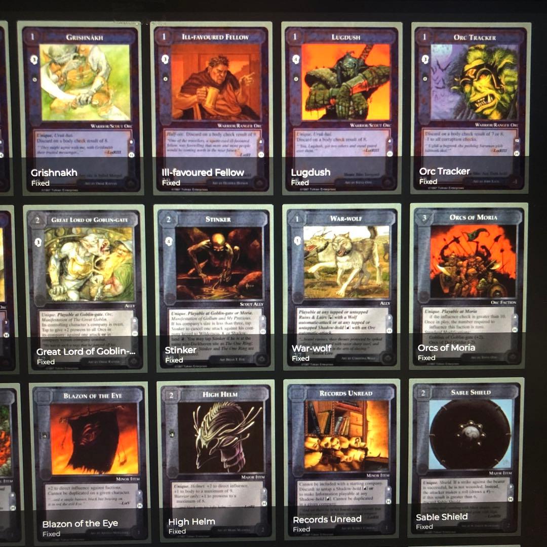 ミドルアース　カード　チャレンジデッキH ccg 指輪物語　希少