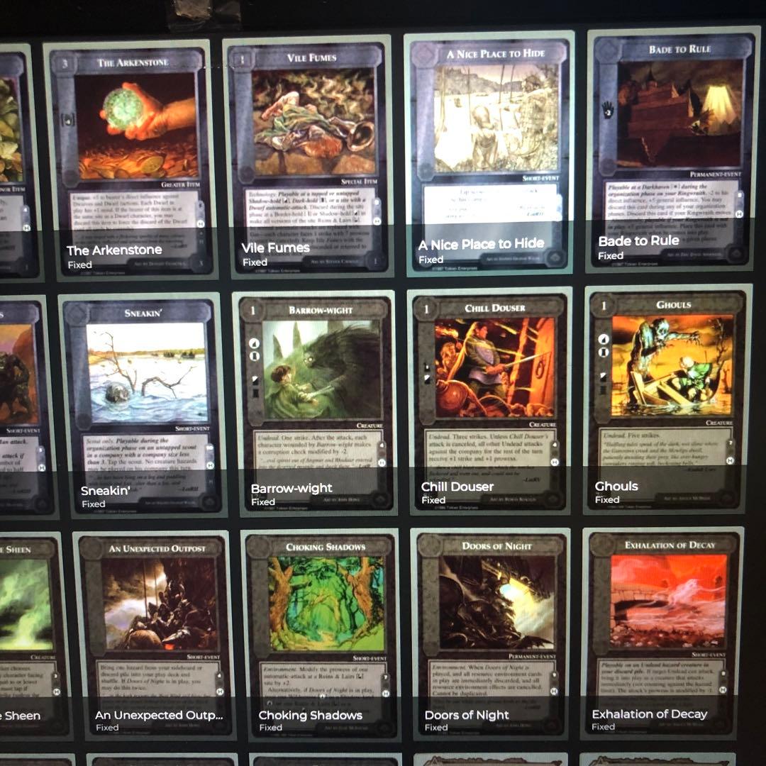 ミドルアース　カード　チャレンジデッキH ccg 指輪物語　希少