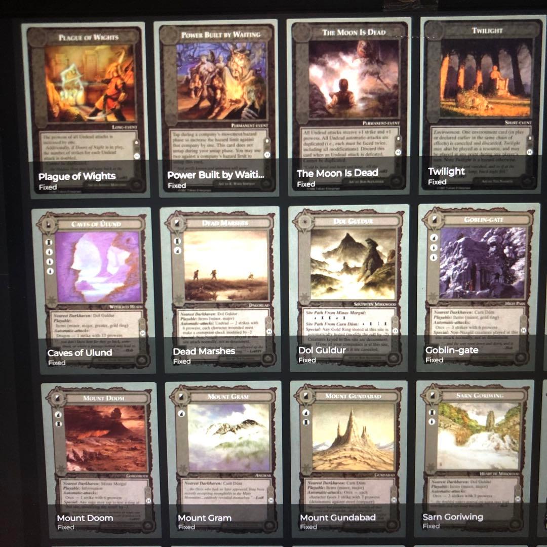 ミドルアース　カード　チャレンジデッキH ccg 指輪物語　希少